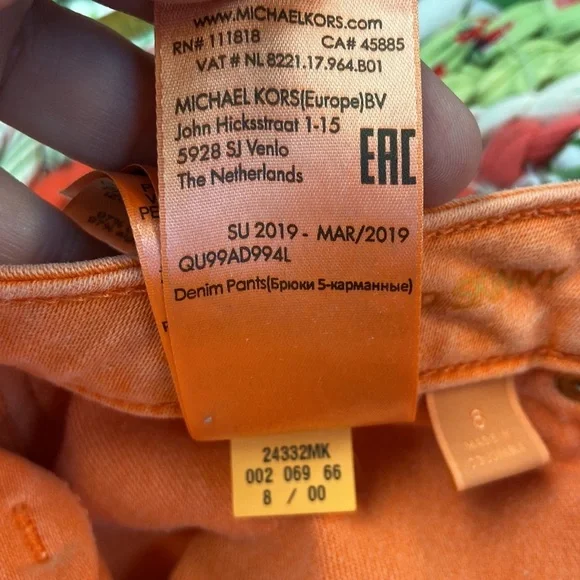 Micheal Kors Cropped Orange jeans size 8 - Picture 13 of 13